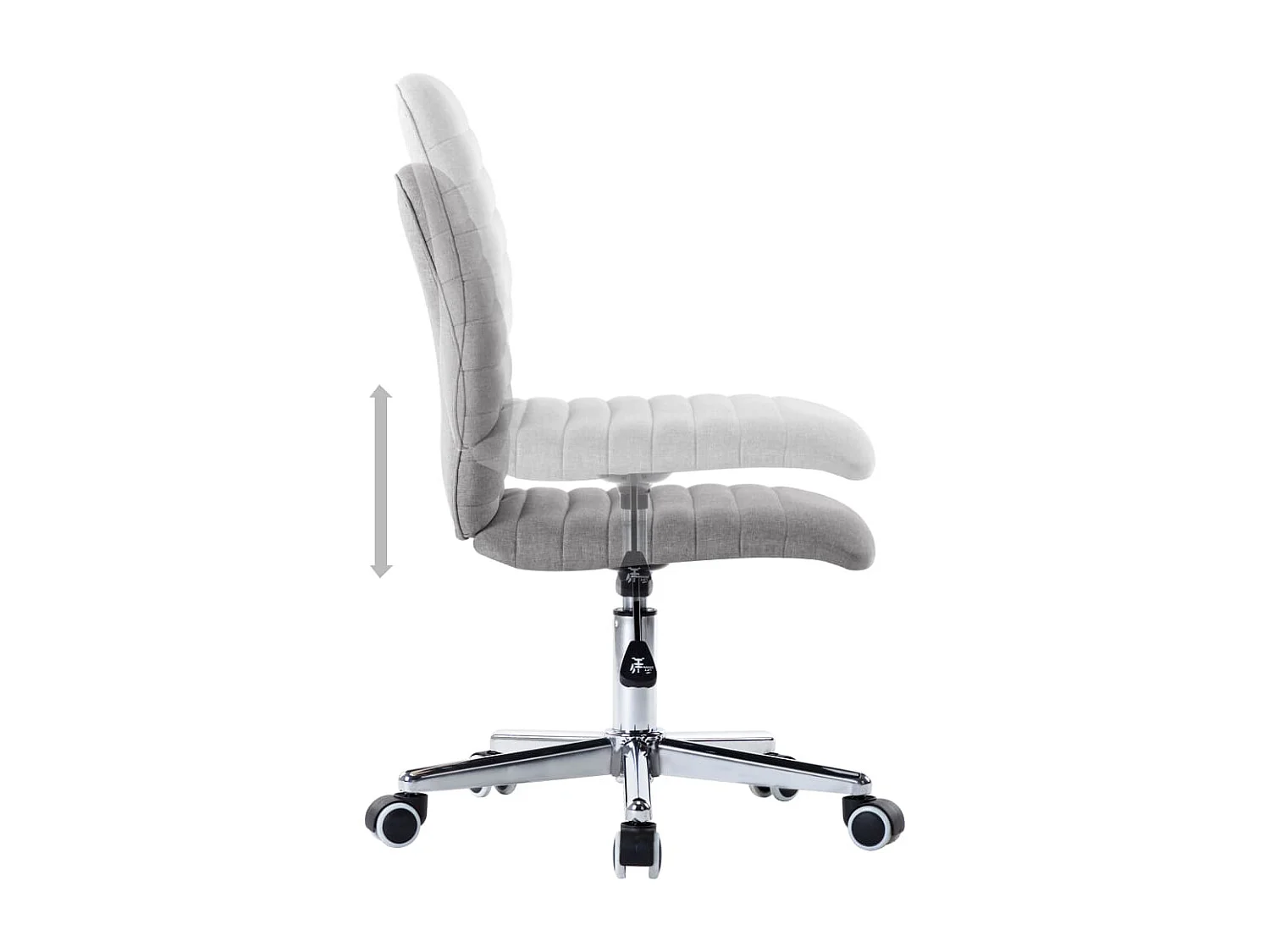 Eetkamerstoelen 6 st stof lichtgrijs