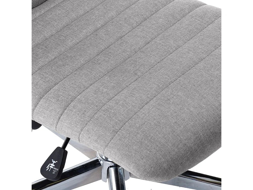 Eetkamerstoelen 6 st stof lichtgrijs