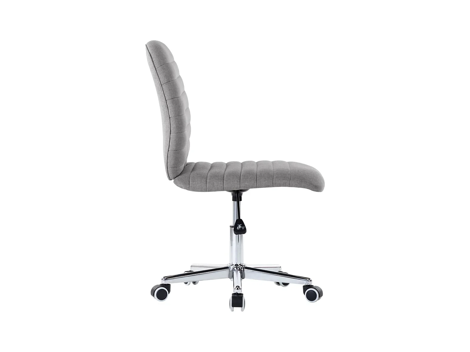 Cadeiras de jantar 6 peças tecido cinzento-claro