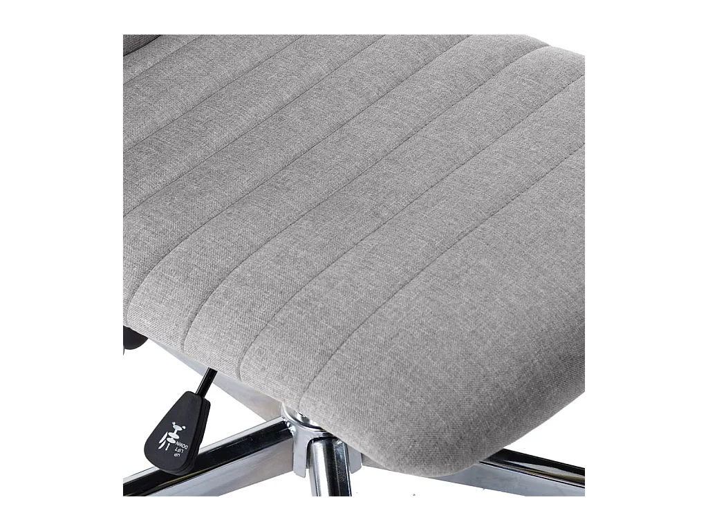 Cadeiras de jantar 6 peças tecido cinzento-claro