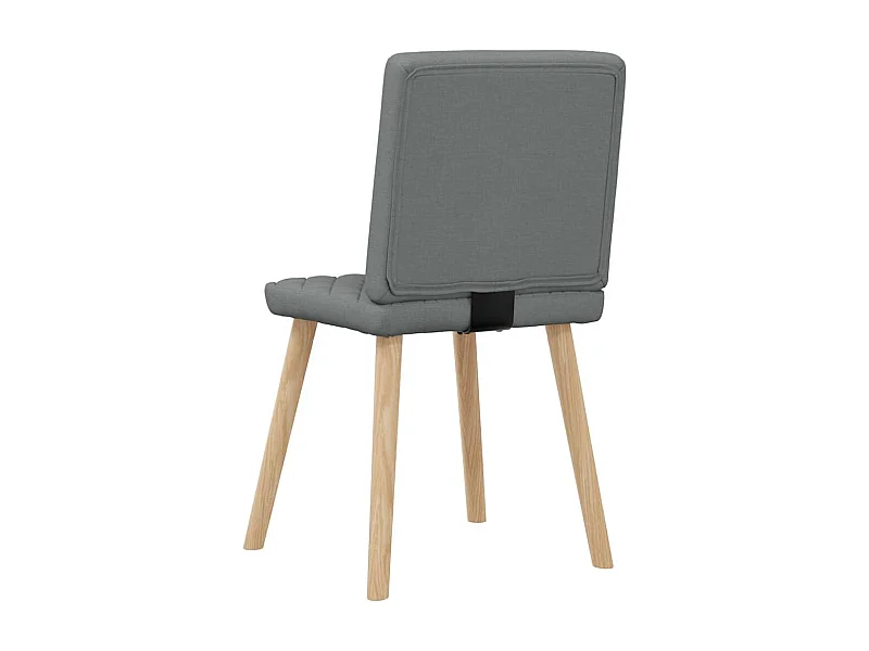 Chaises à manger lot de 6 gris foncé tissu