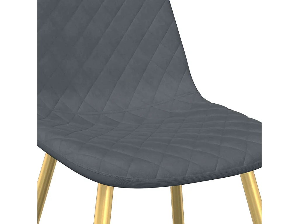 Chaises à manger lot de 6 vert foncé velours