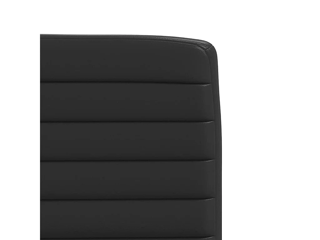 Chaises à manger lot de 6 noir similicuir