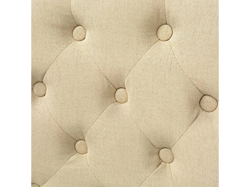 Chaises à manger lot de 6 crème tissu