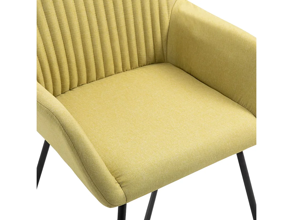 Eetkamerstoelen 6 st stof groen