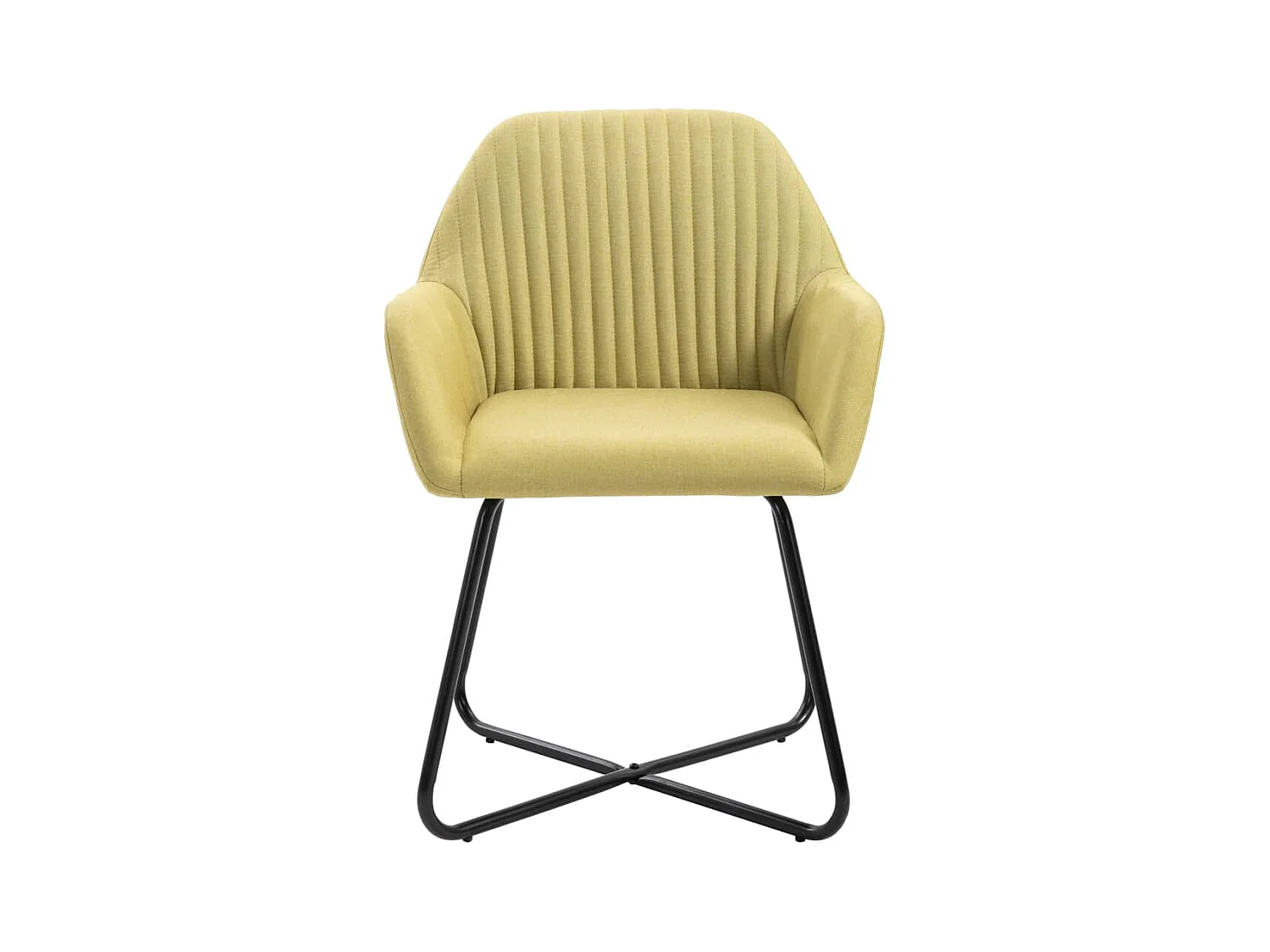 Sillas de comedor 6 unidades de tela verde