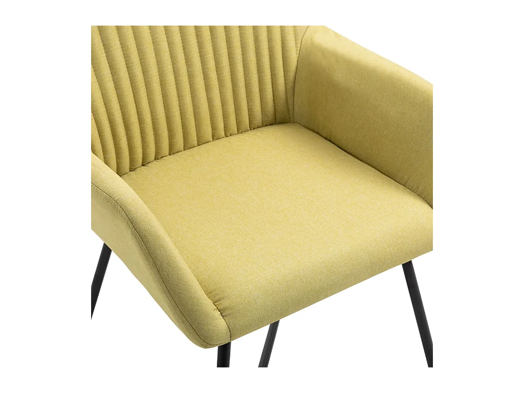 Sillas de comedor 6 unidades de tela verde