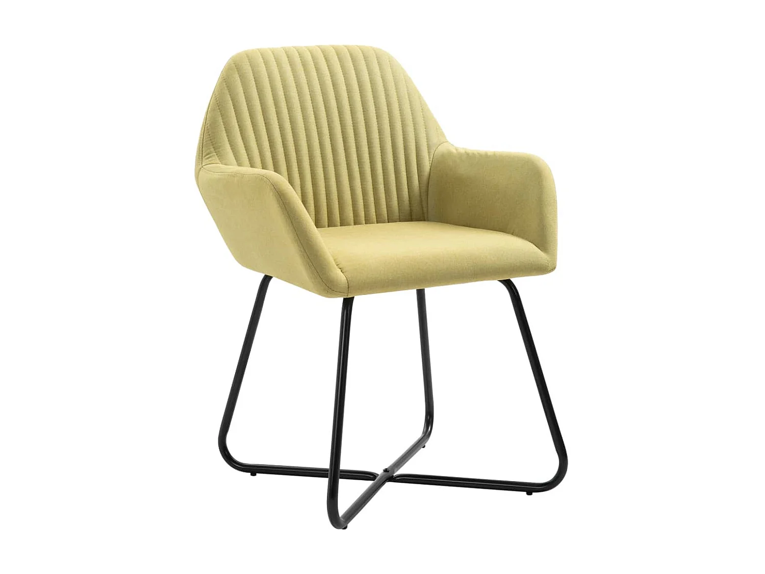 Chaises à manger lot de 6 vert tissu