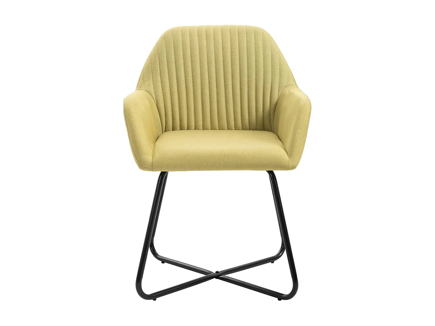 Chaises à manger lot de 6 vert tissu