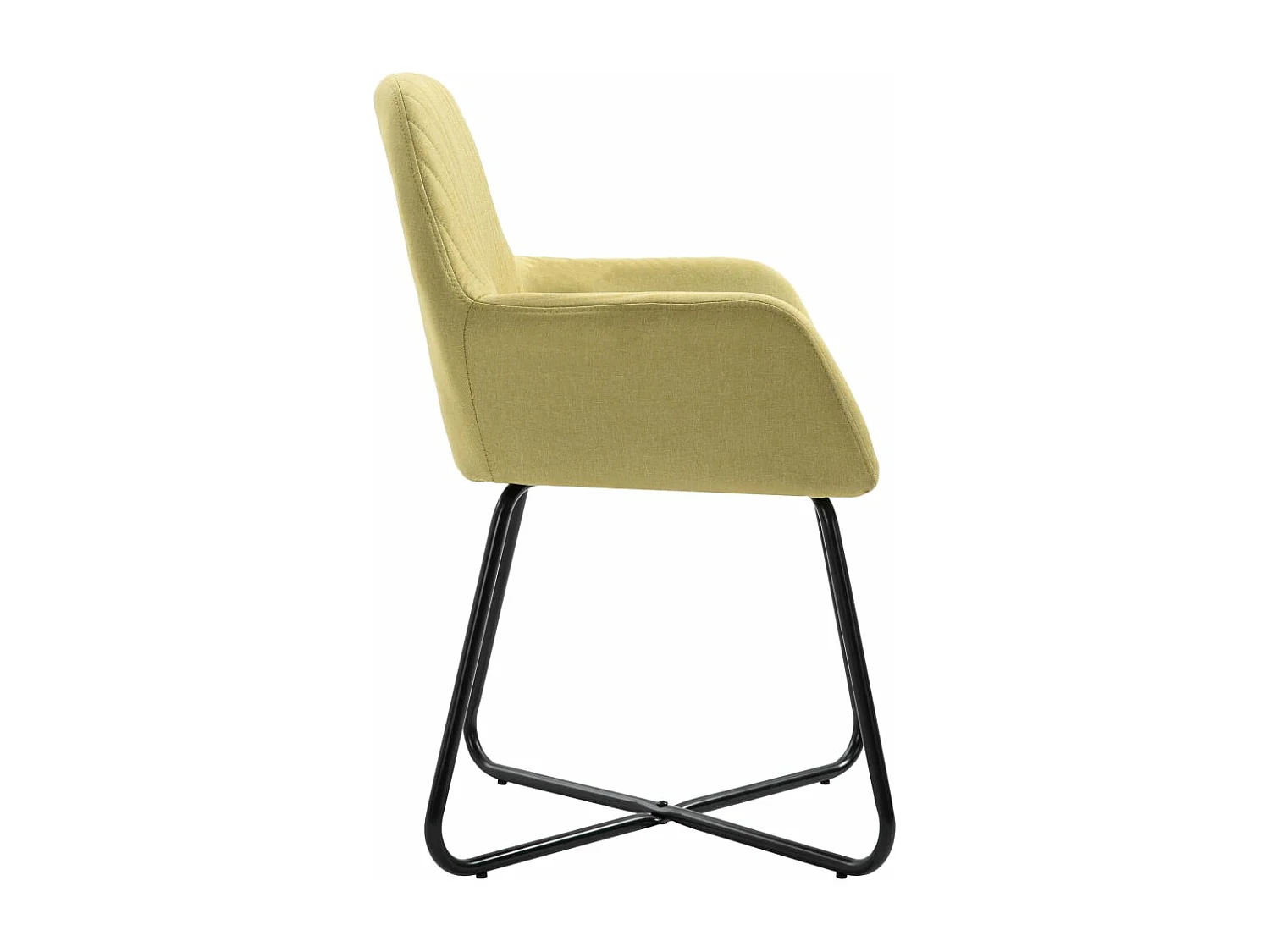 Chaises à manger lot de 6 vert tissu