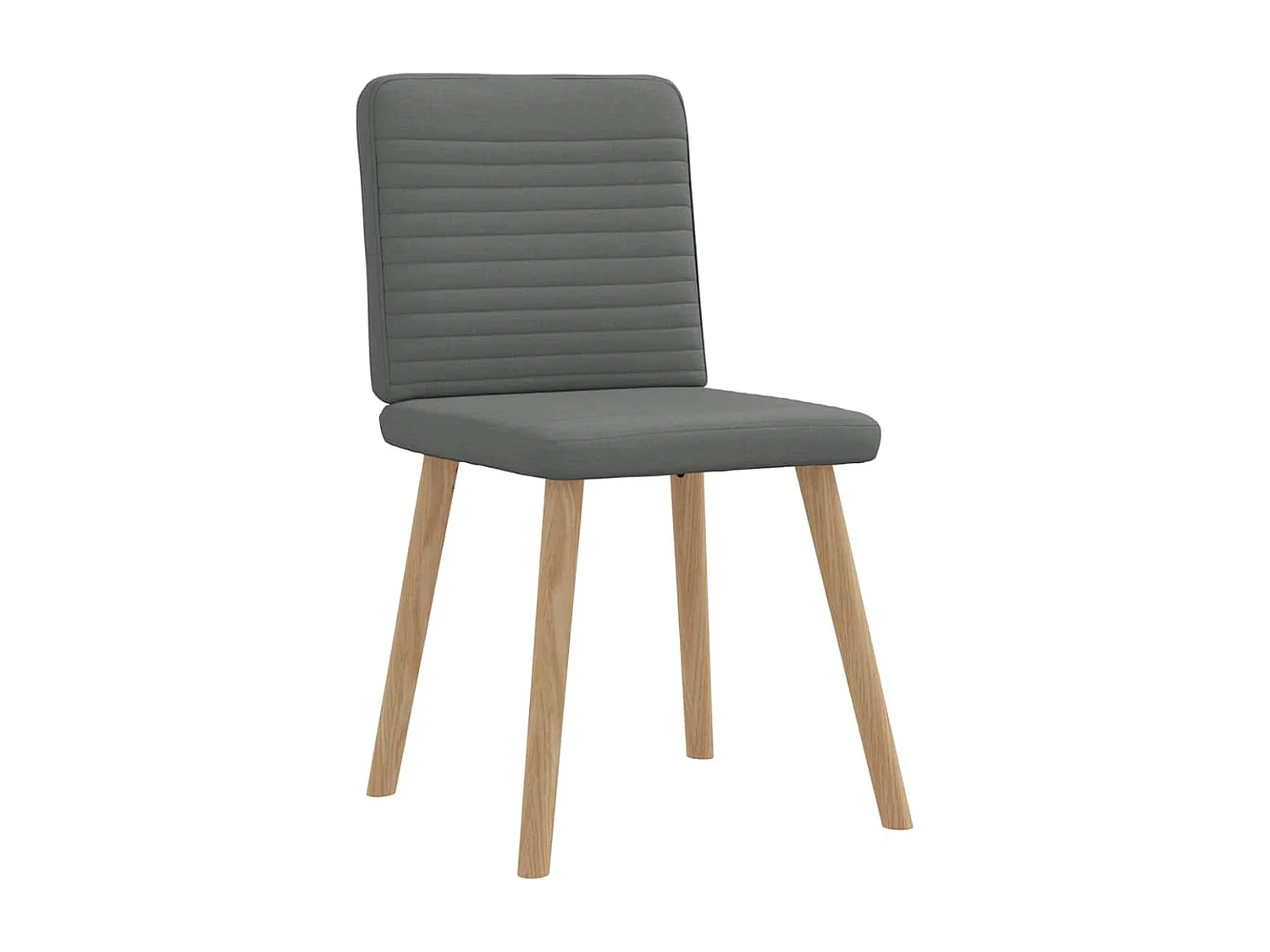 Chaises à manger lot de 6 gris foncé tissu