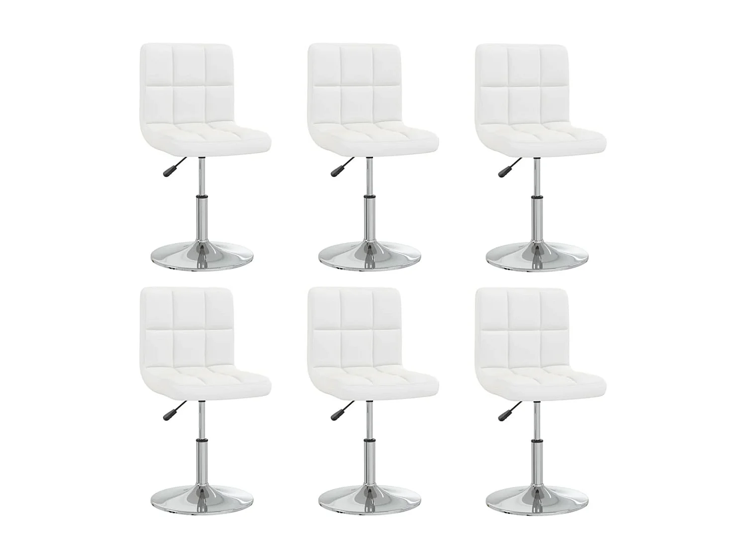 Chaises à manger lot de 6 blanc similicuir