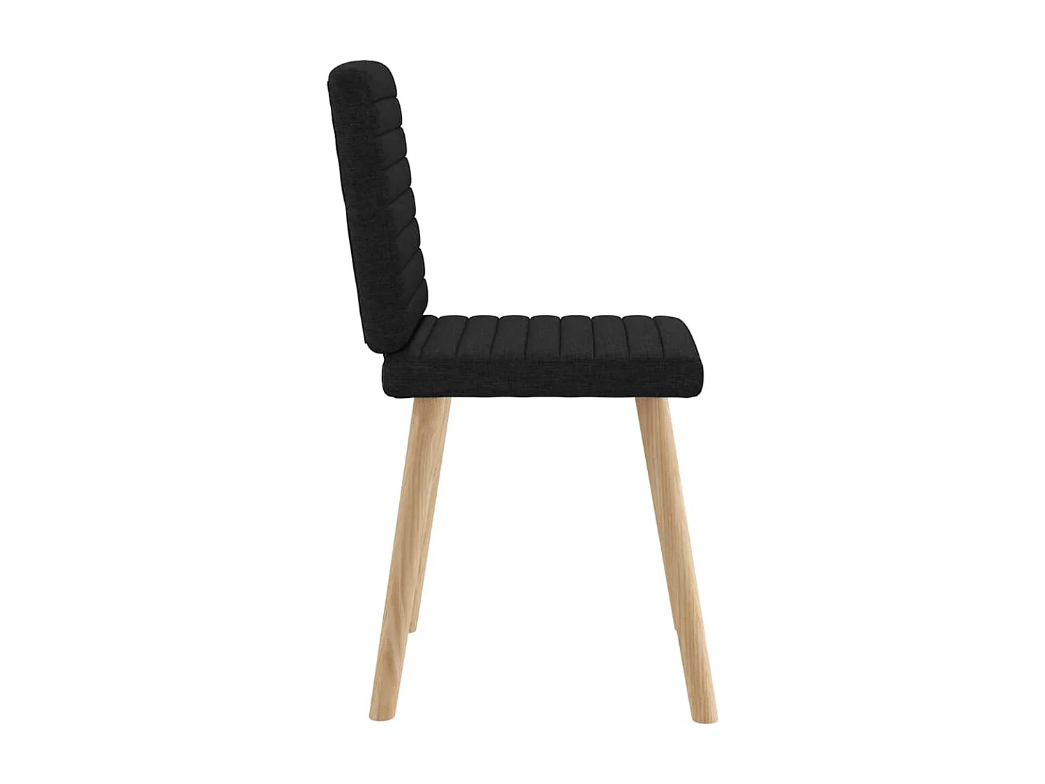 Chaises à manger lot de 6 noir tissu