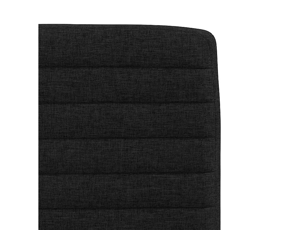 Chaises à manger lot de 6 noir tissu