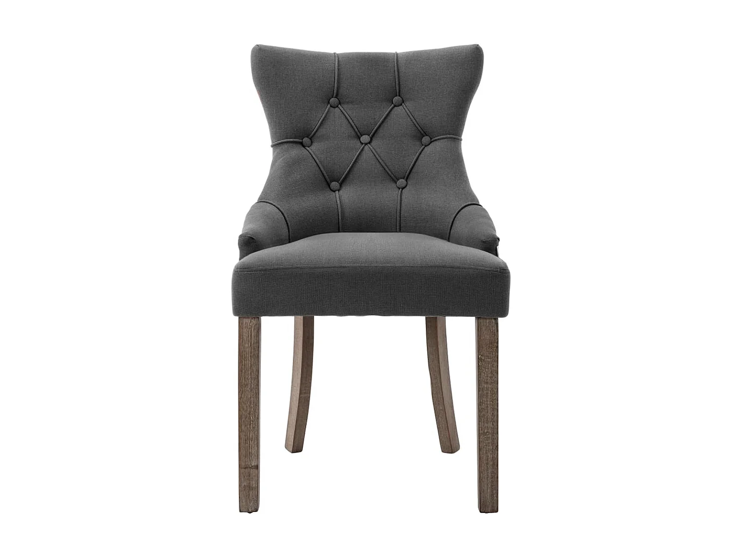 Eetkamerstoelen 6 st stof grijs