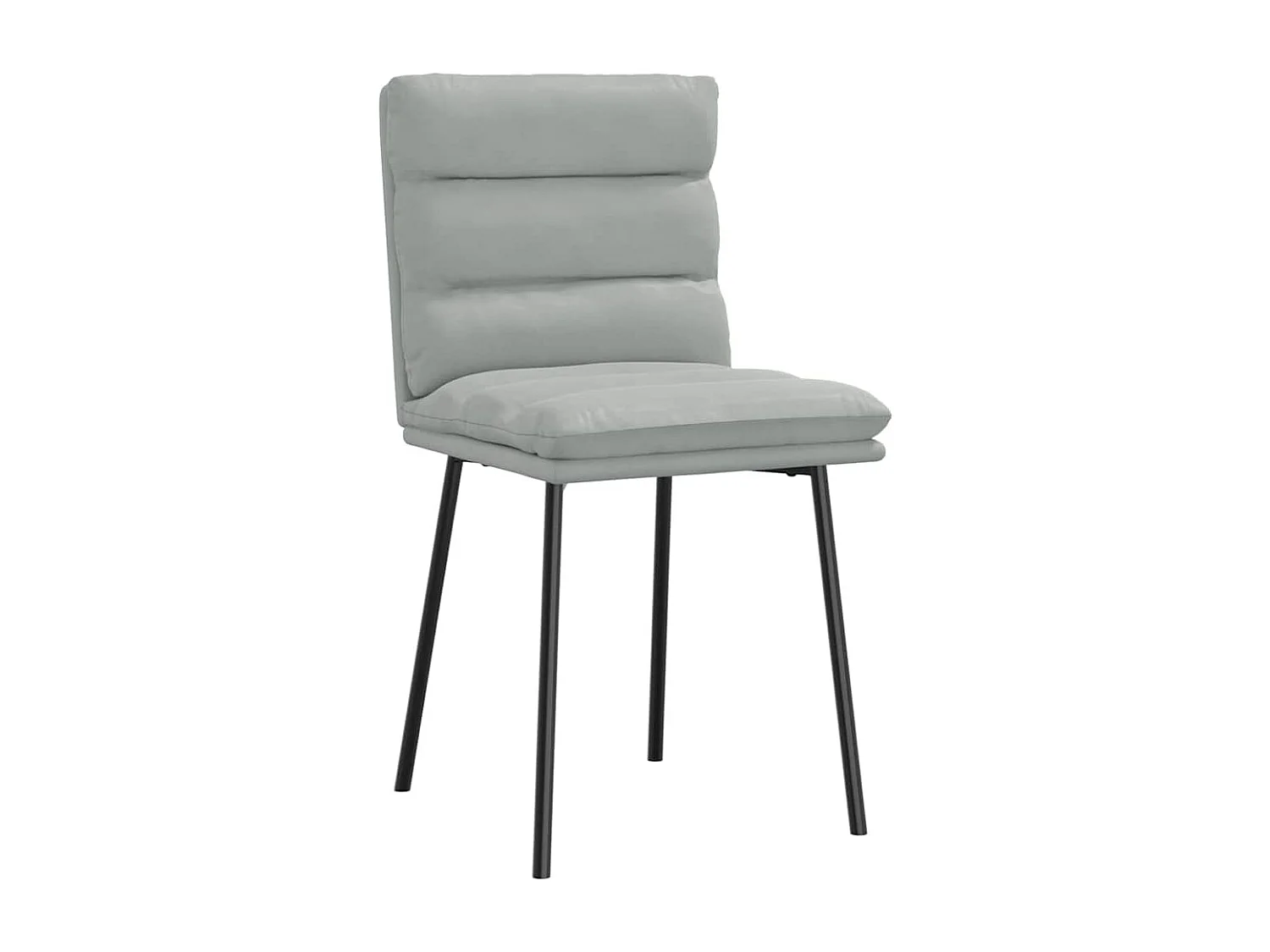 Chaises à manger lot de 6 gris clair velours