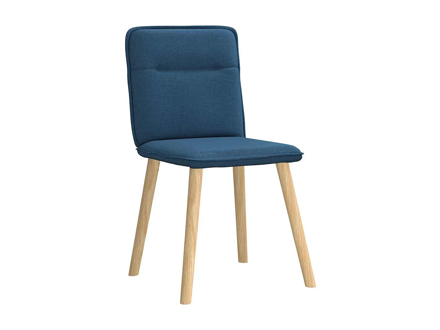 Chaises à manger lot de 6 bleu tissu