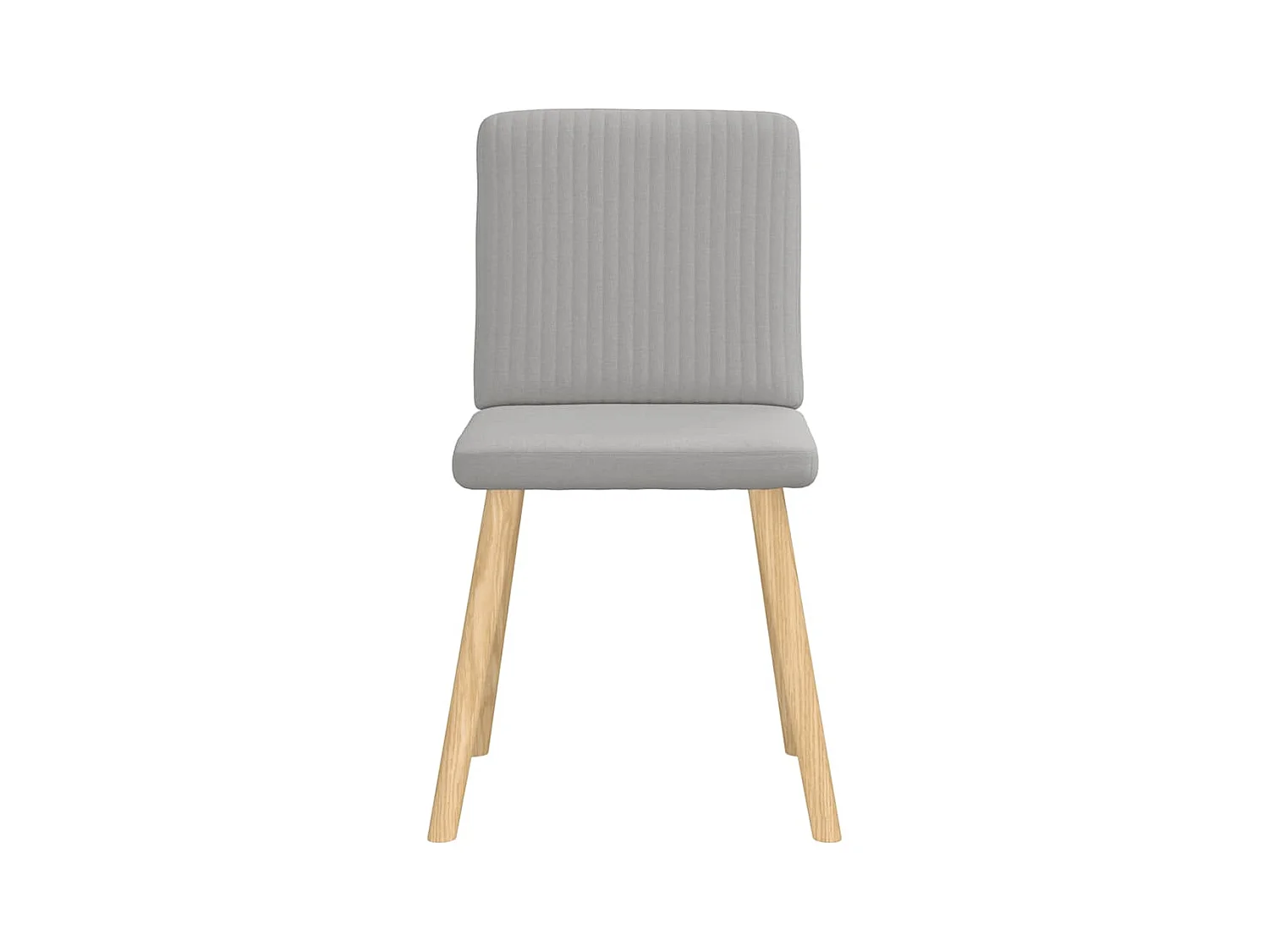 Cadeiras de jantar 6 peças tecido cinza nuvem