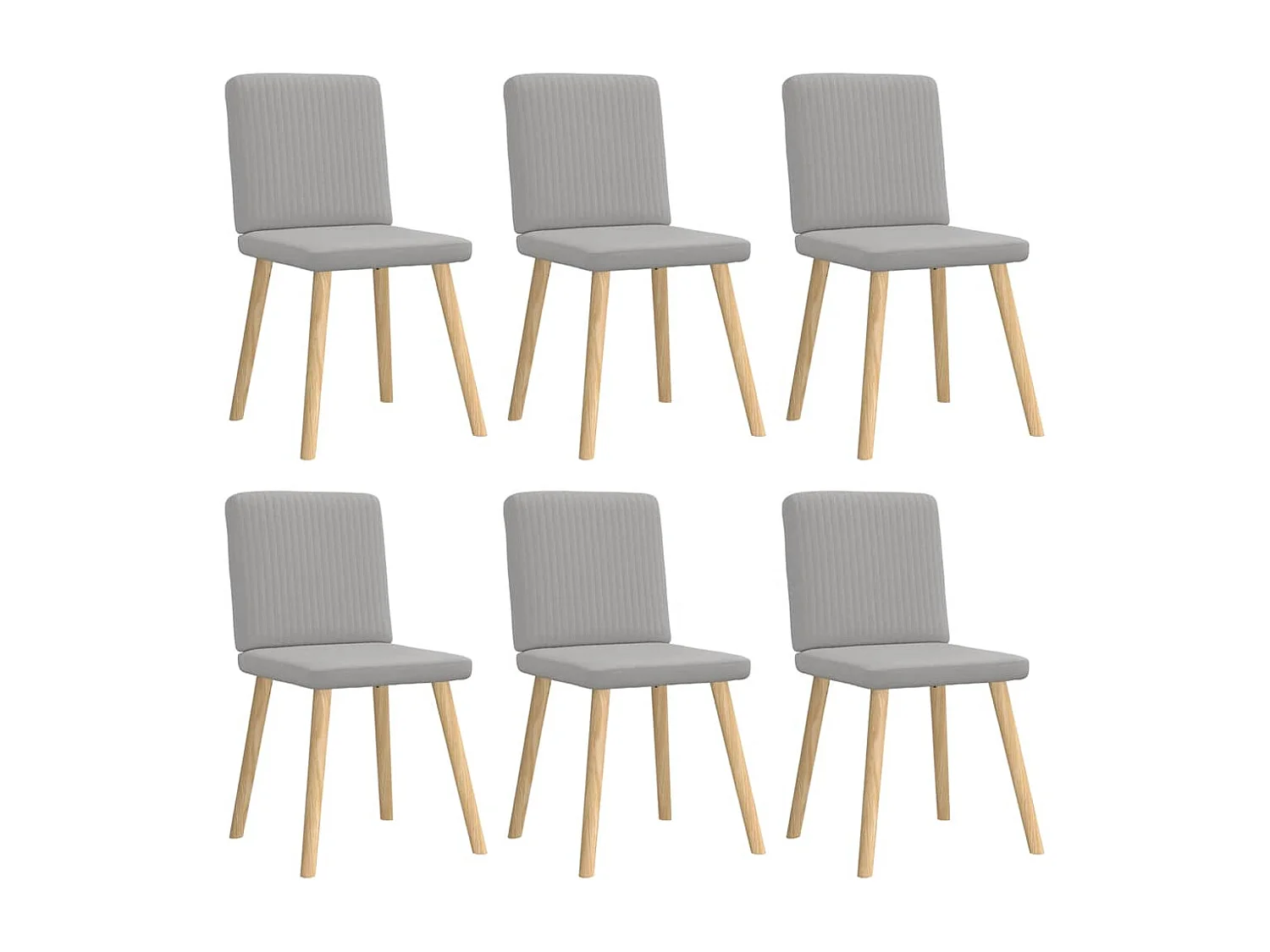 Chaises à manger lot de 6 gris nuage tissu