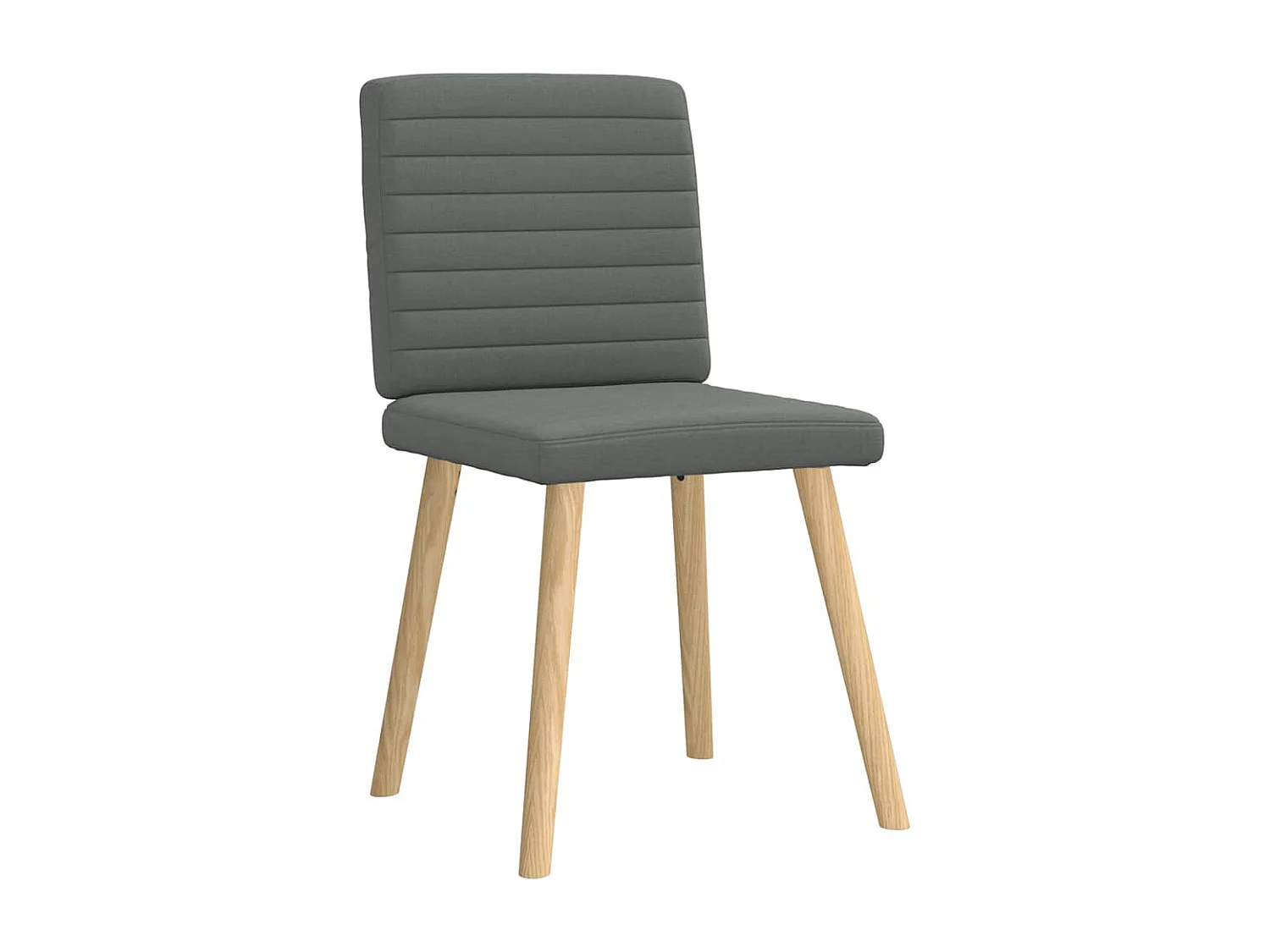 Chaises à manger lot de 6 gris foncé tissu