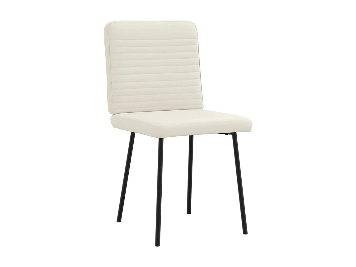 Chaises à manger lot de 6 crème velours