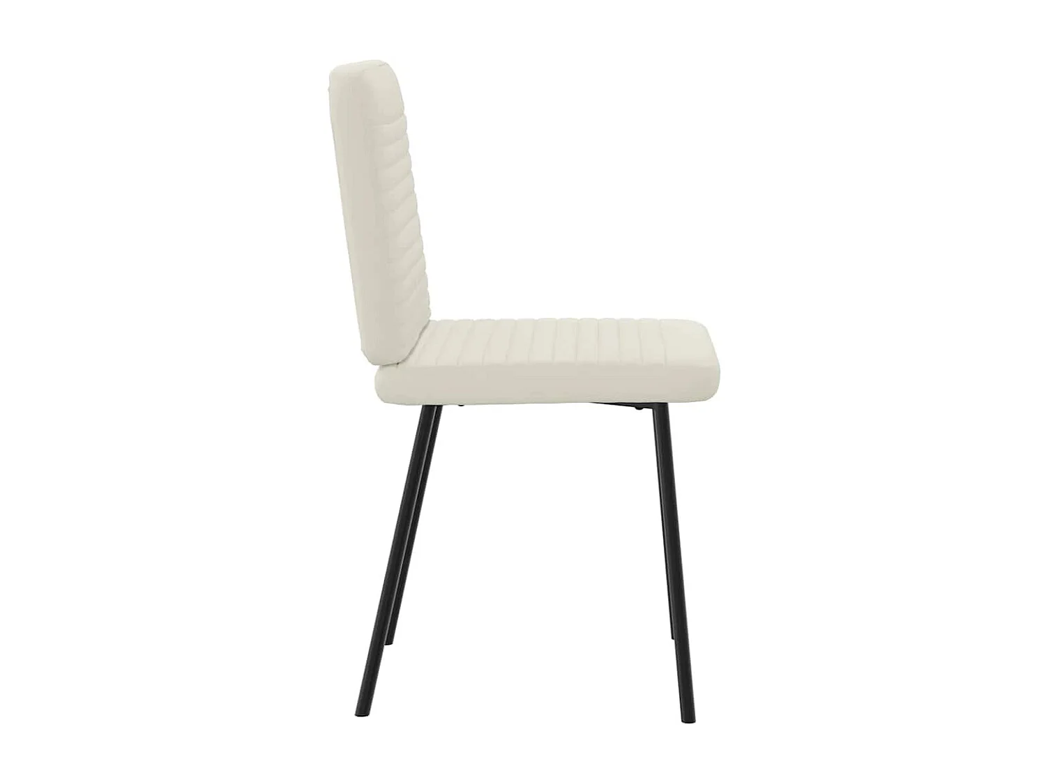 Chaises à manger lot de 6 crème velours