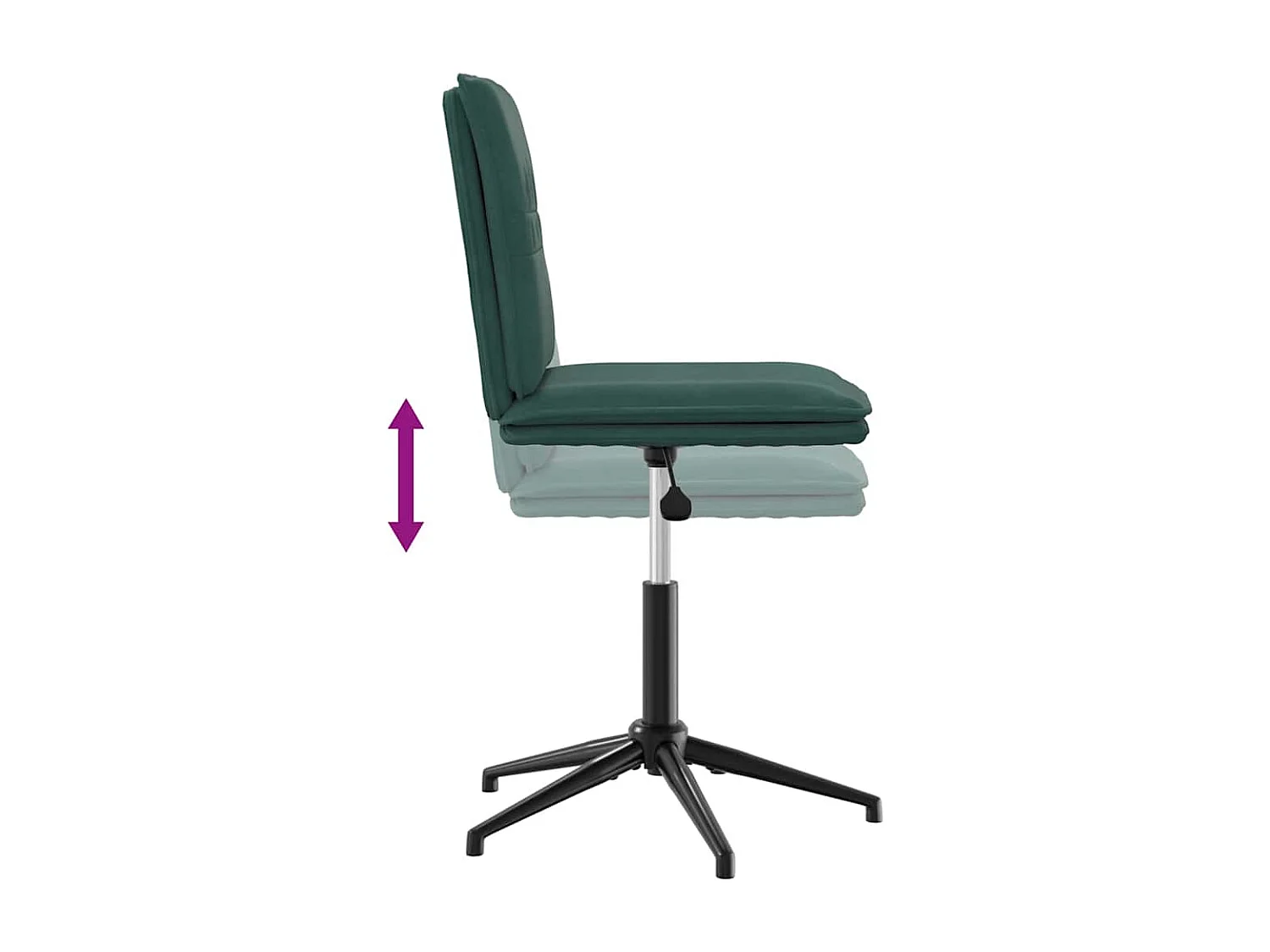 Sillas de comedor 6 unidades terciopelo verde oscuro