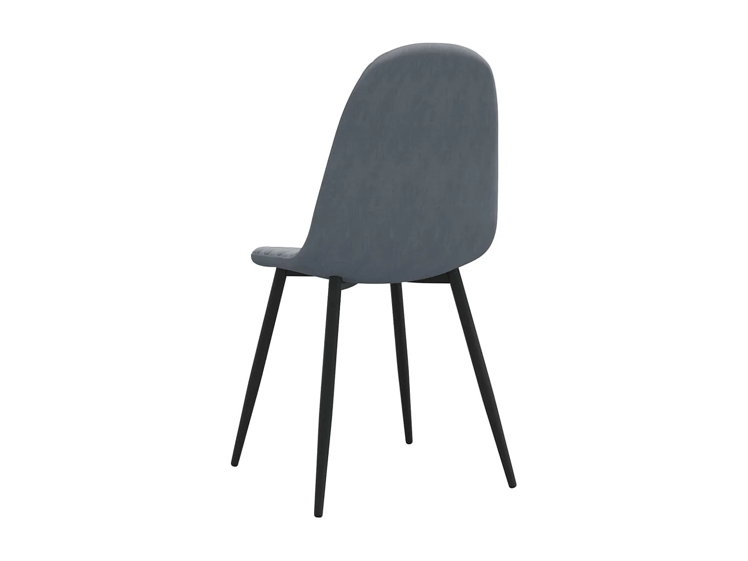 Chaises à manger lot de 6 gris foncé velours