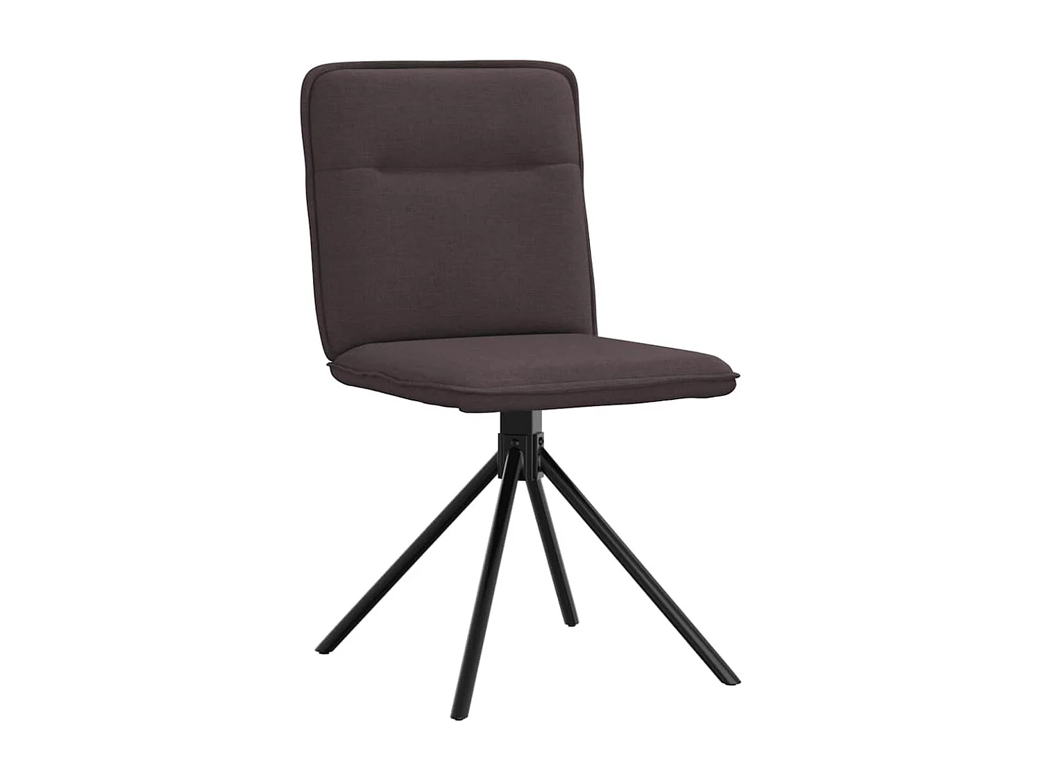 Cadeiras de jantar 6 peças tecido castanho-escuro