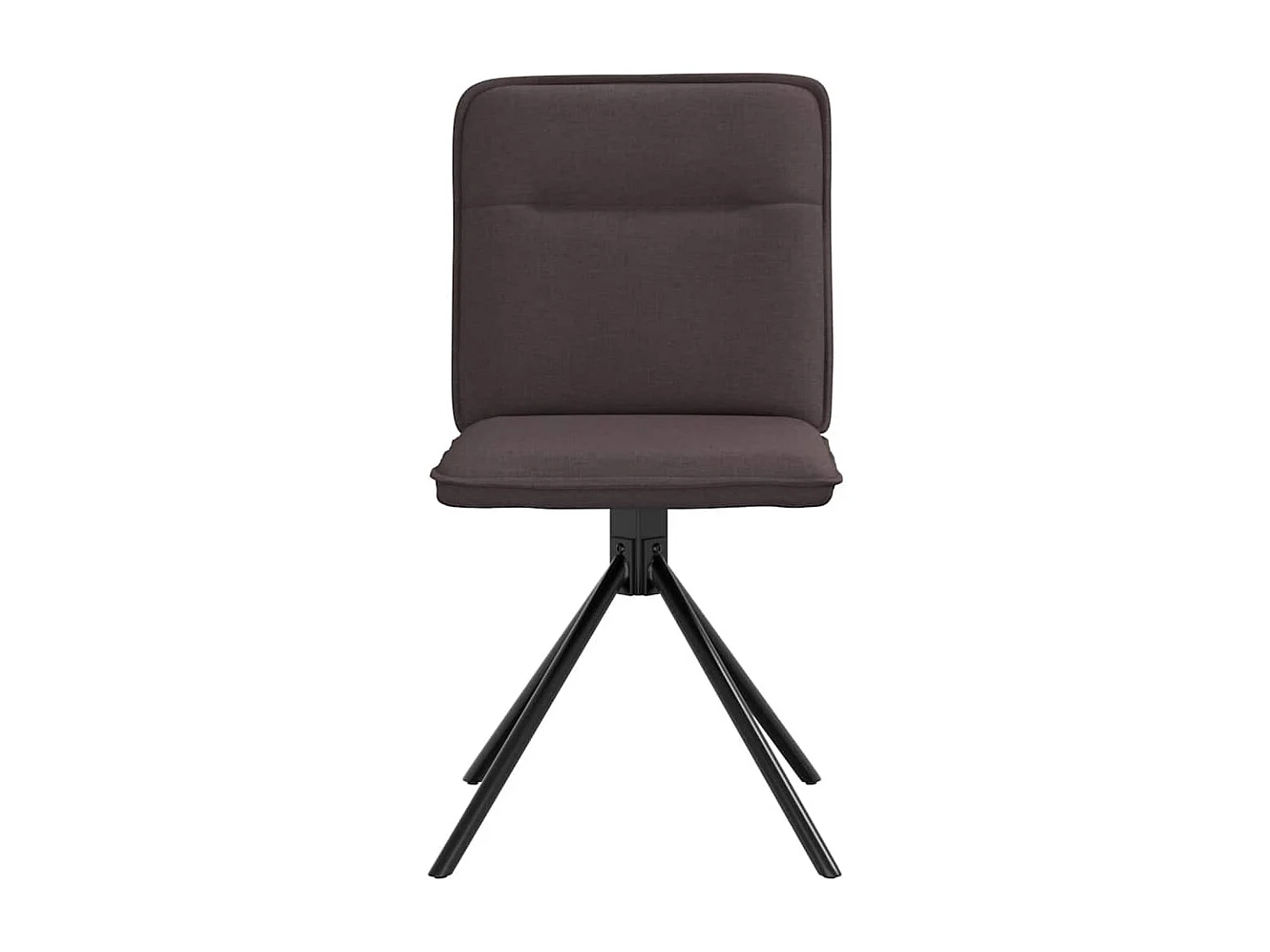 Cadeiras de jantar 6 peças tecido castanho-escuro