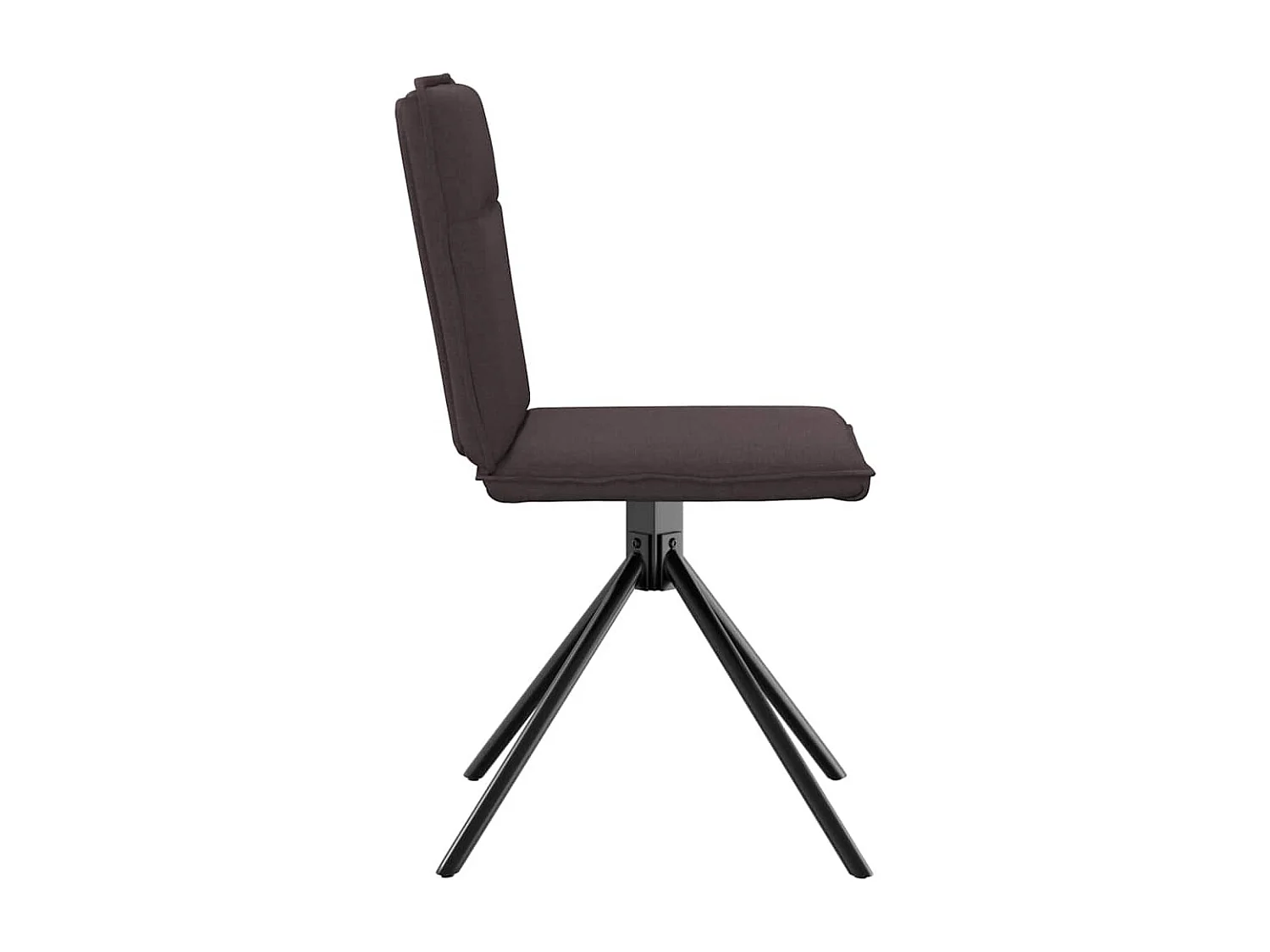 Cadeiras de jantar 6 peças tecido castanho-escuro