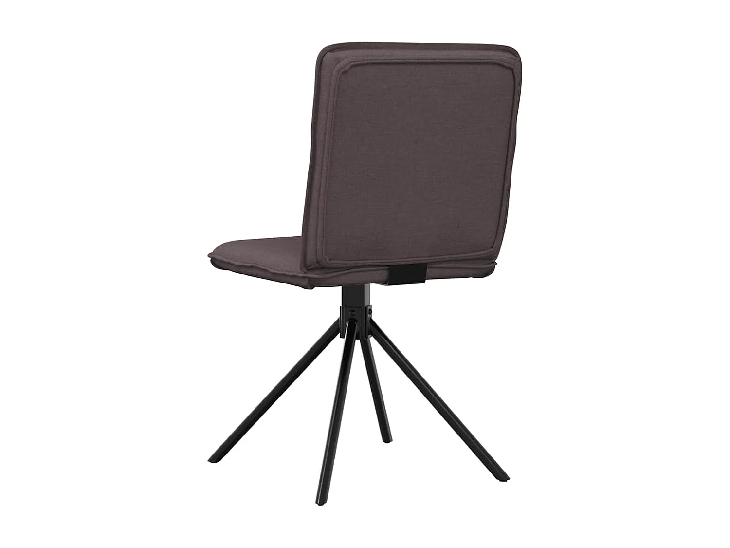 Cadeiras de jantar 6 peças tecido castanho-escuro