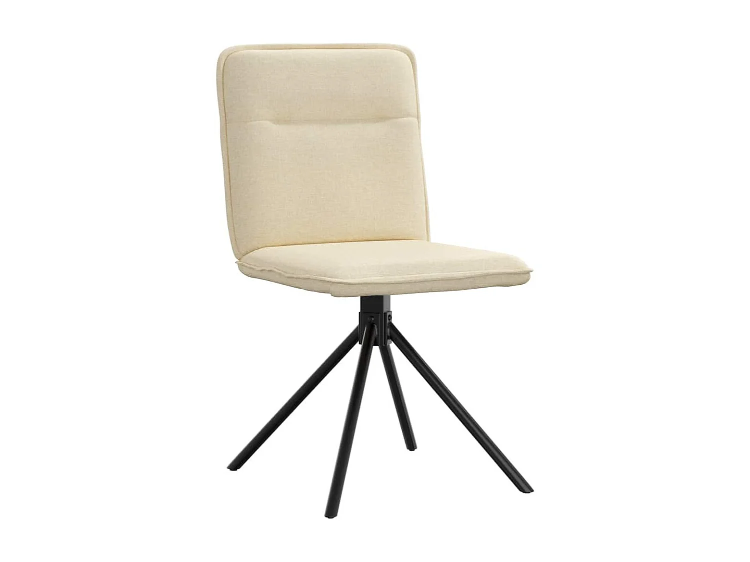 Eetkamerstoelen 6 st stof crèmekleurig