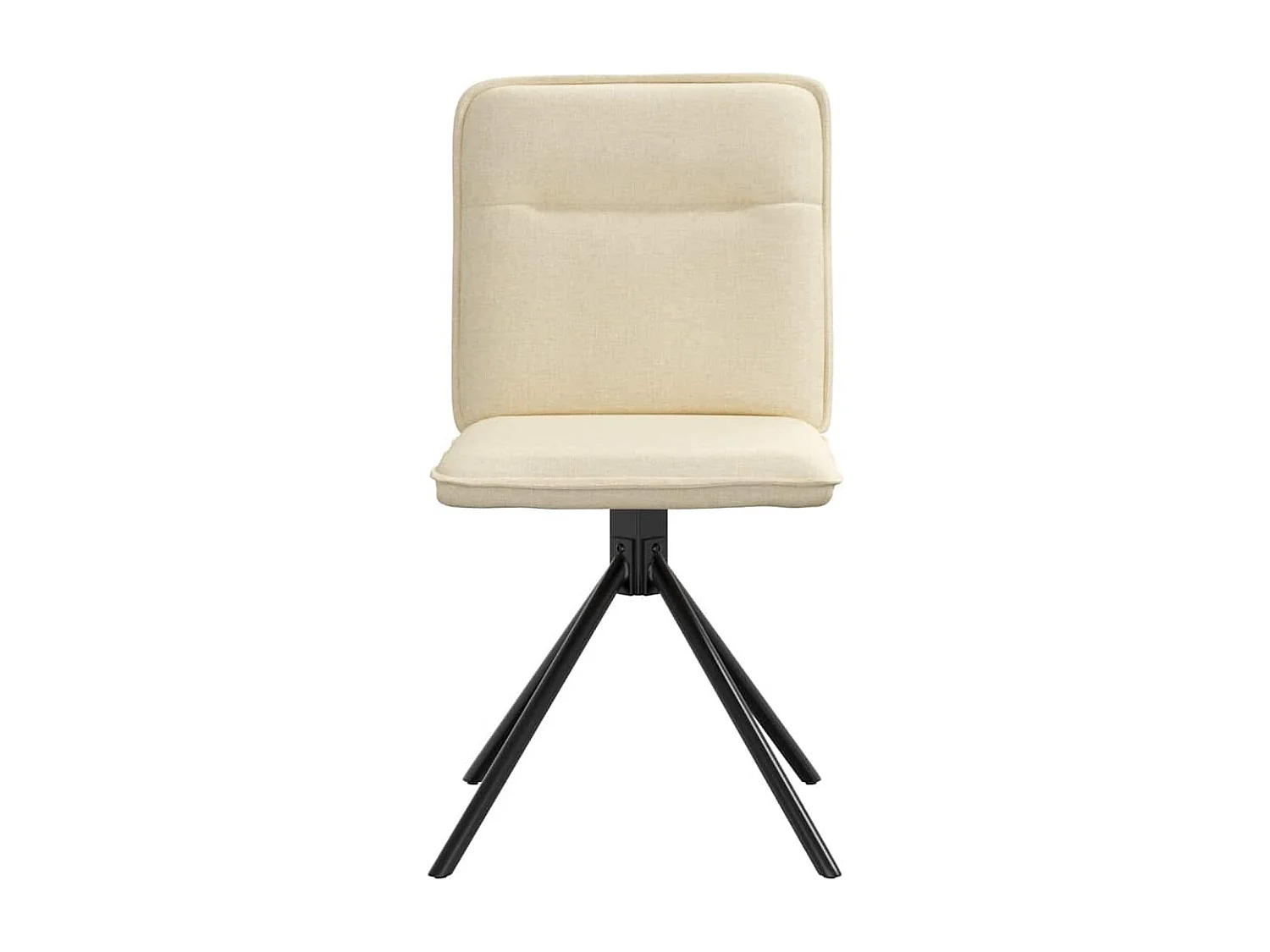 Eetkamerstoelen 6 st stof crèmekleurig