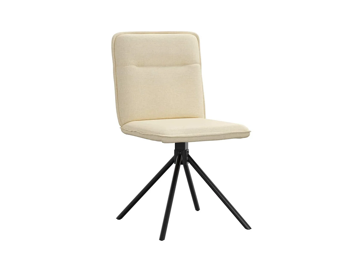 Chaises à manger lot de 6 crème tissu