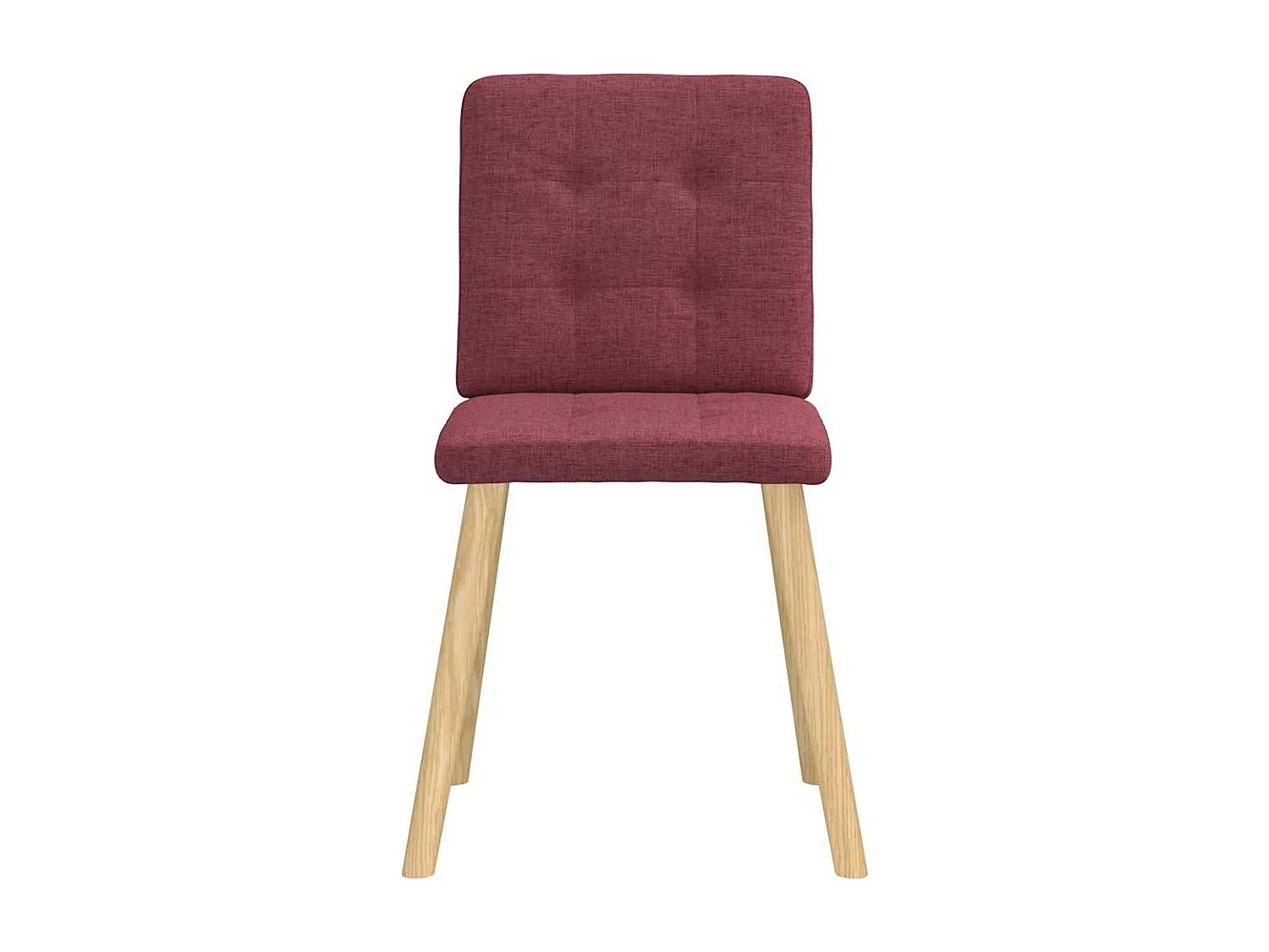 Chaises à manger lot de 6 rouge bordeaux tissu