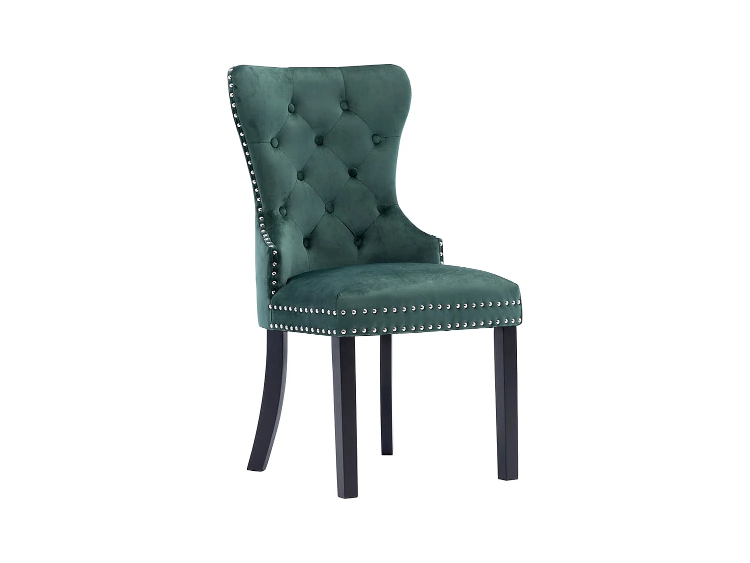 Sillas de comedor 6 unidades terciopelo verde oscuro