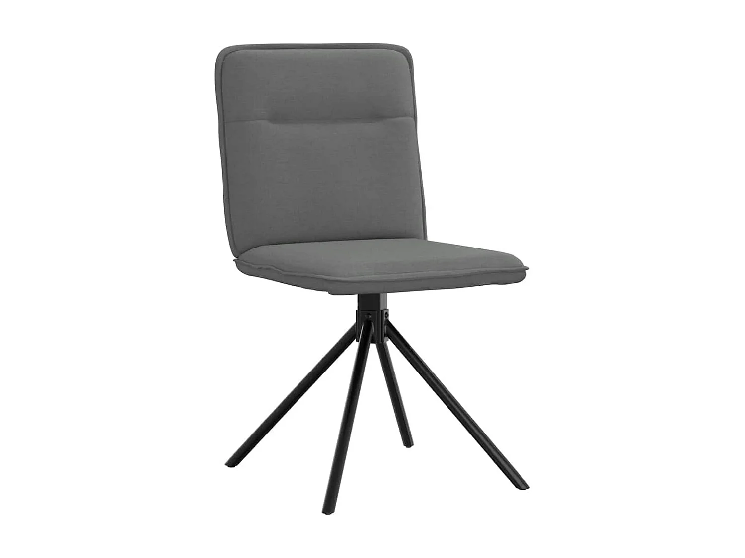 Eetkamerstoelen 6 st stof donkergrijs