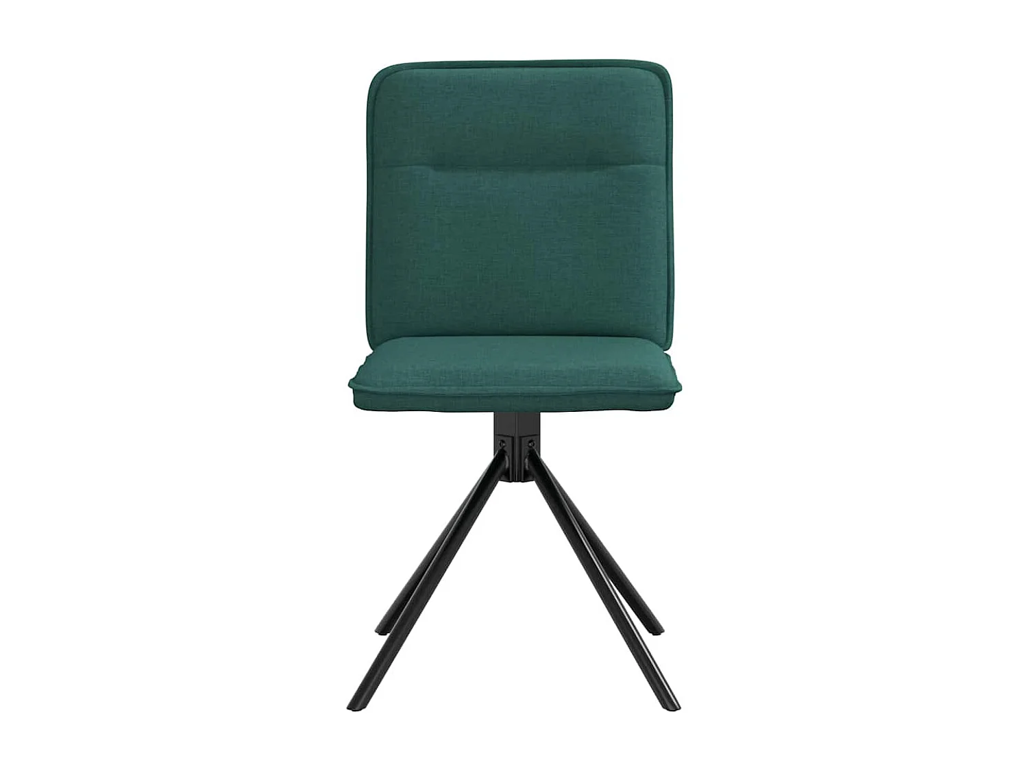 Cadeiras de jantar 6 peças tecido verde-escuro