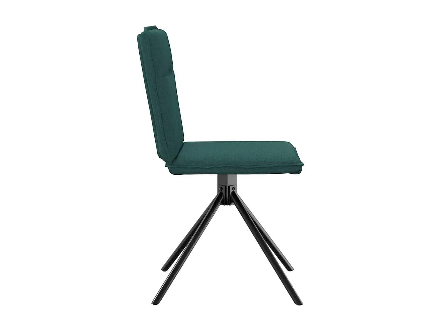 Cadeiras de jantar 6 peças tecido verde-escuro