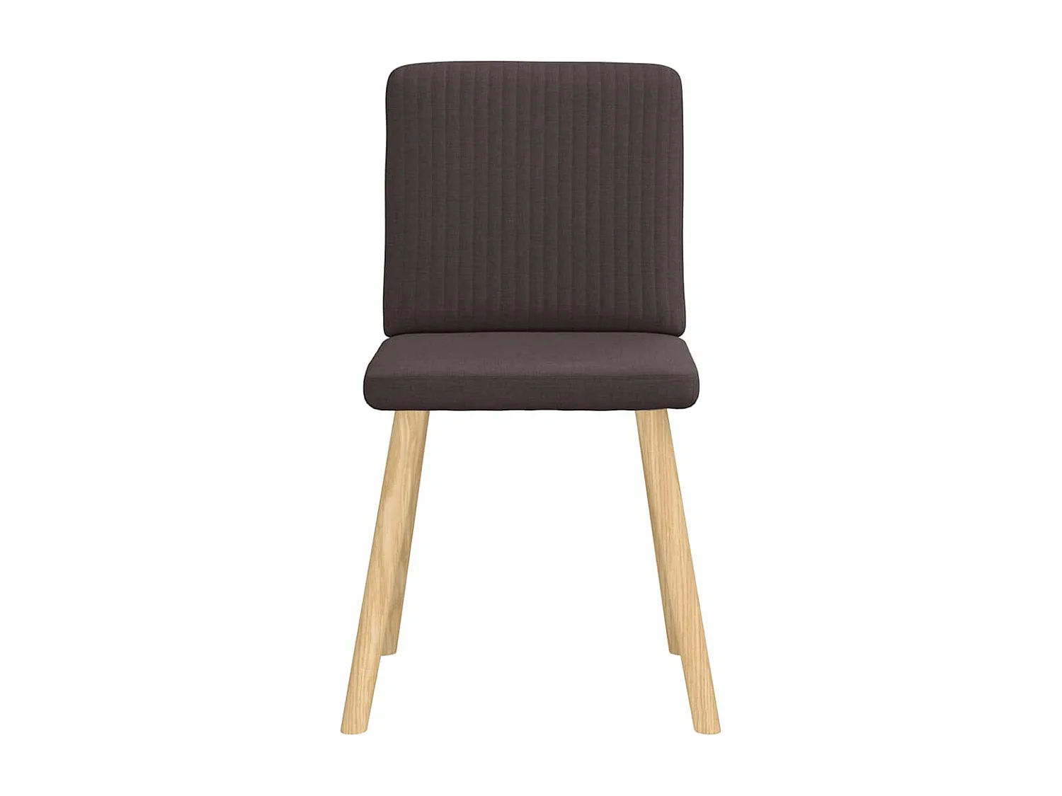 Sillas de comedor 6 unidades tela marrón oscuro