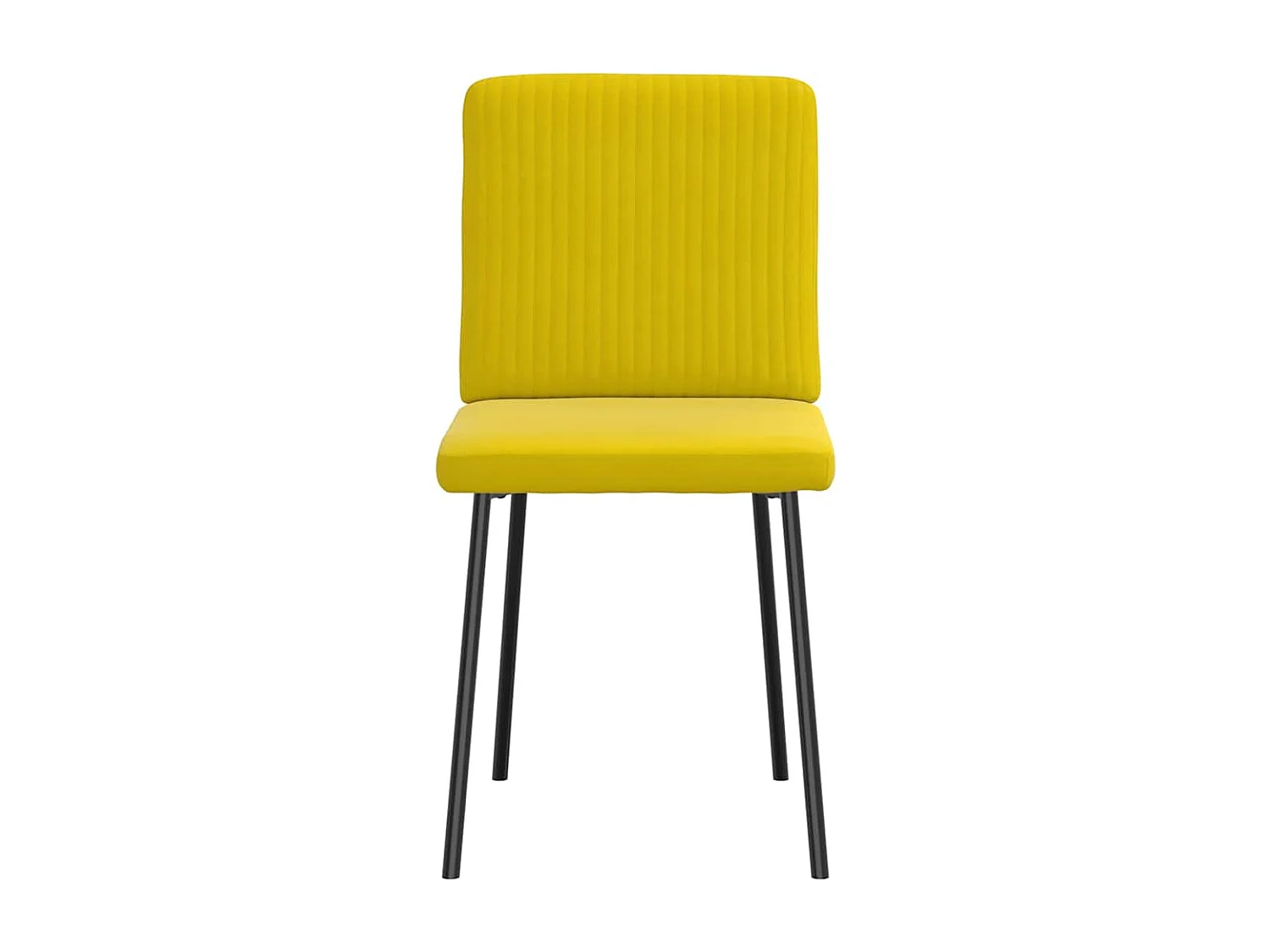 Chaises à manger lot de 6 jaune velours