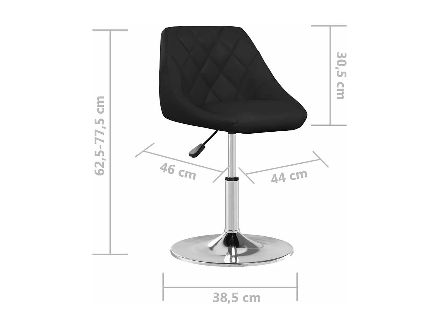 Sillas de comedor 2 unidades cuero sintético negro