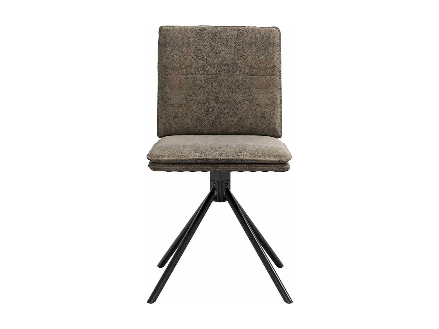 Chaises à manger lot de 6 gris foncé similicuir daim