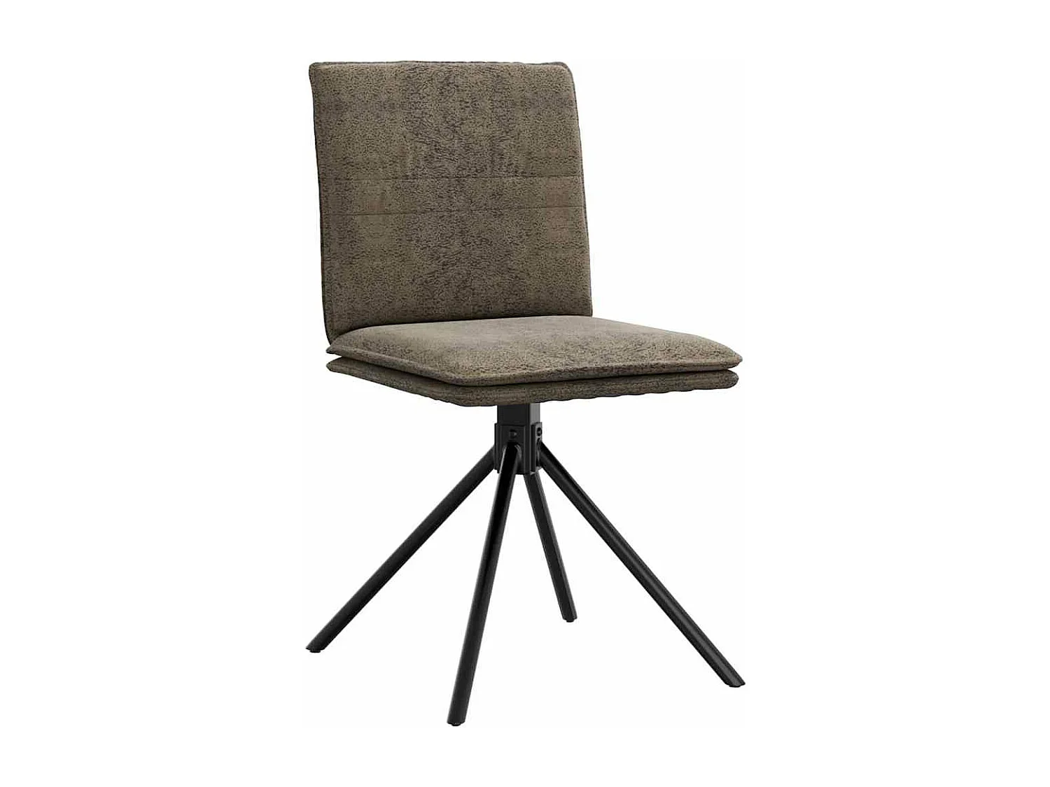 Chaises à manger lot de 6 gris foncé similicuir daim