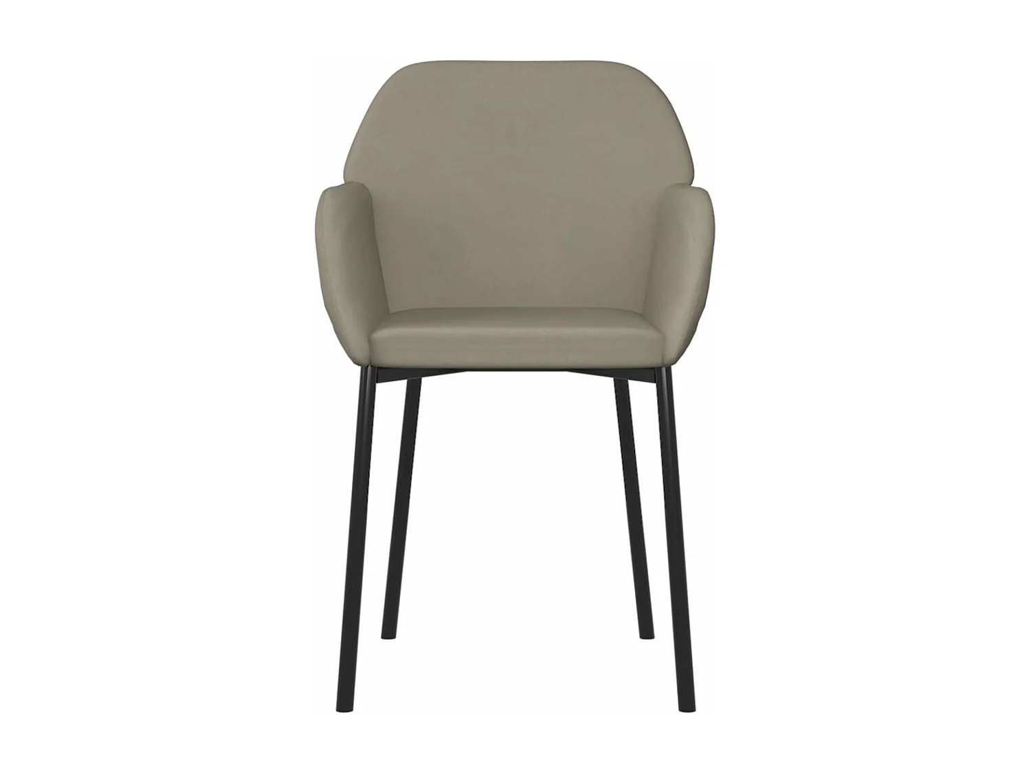 Chaises à manger lot de 2 Gris clair Velours