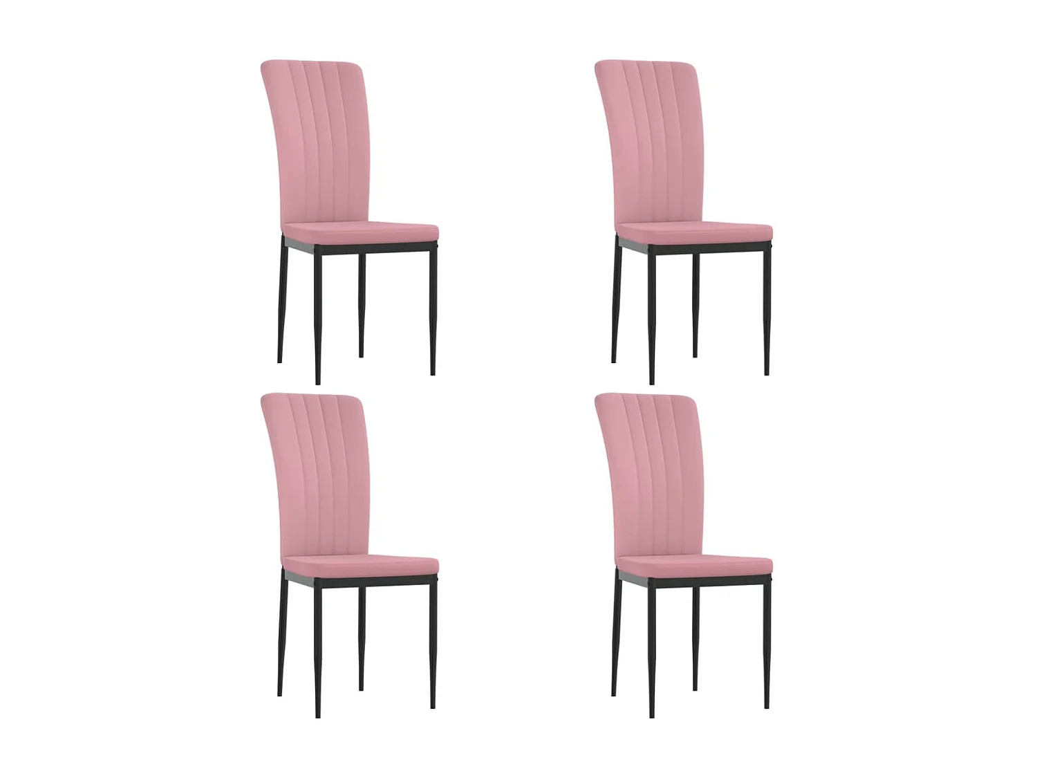 Chaises à manger lot de 4 Rose Velours