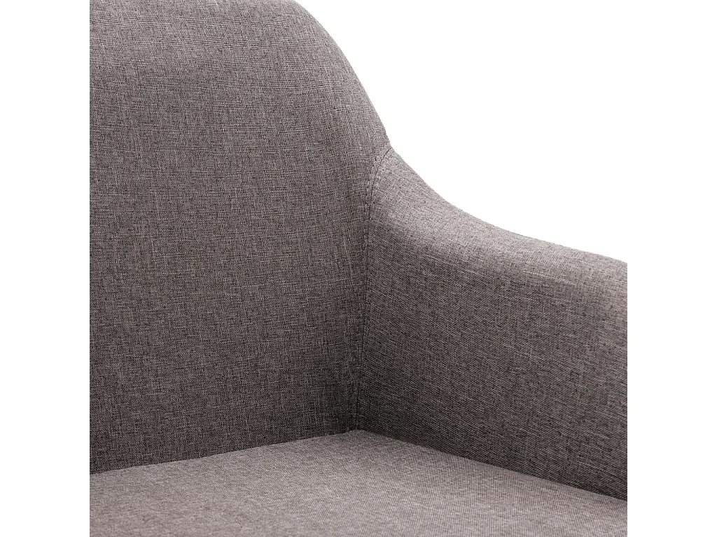 Chaises pivotantes à manger lot de 2 taupe tissu