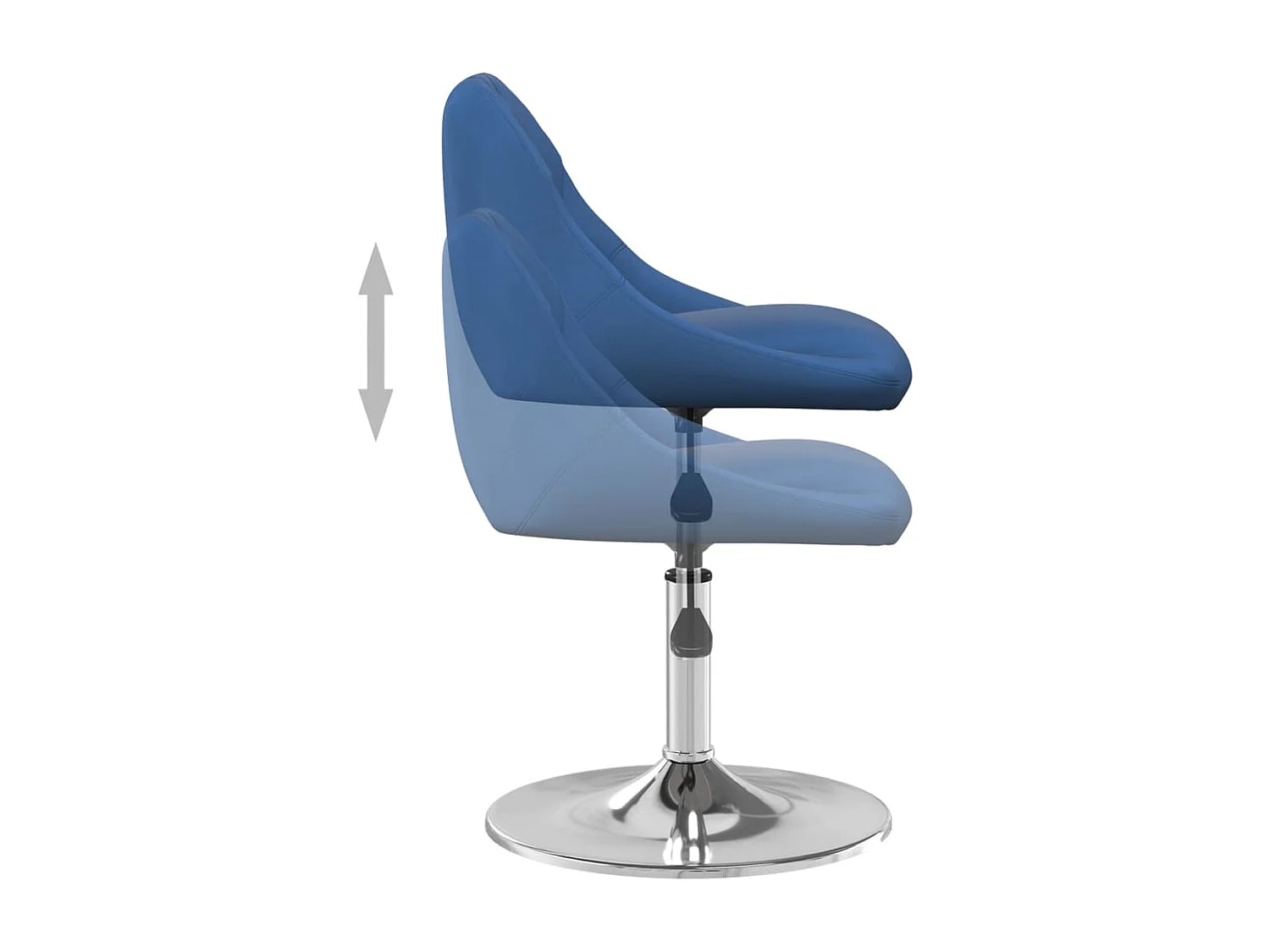 Chaises pivotantes à manger lot de 2 Bleu Velours