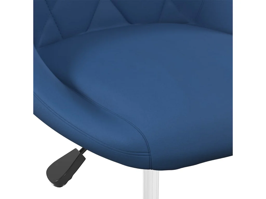 Chaises pivotantes à manger lot de 2 Bleu Velours